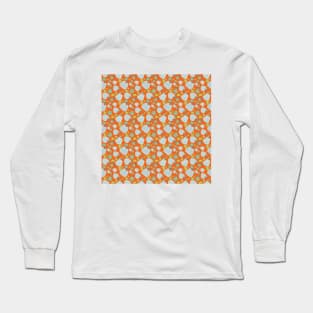 Fall Autumn pumpkins and leaves pattern Long Sleeve T-Shirt